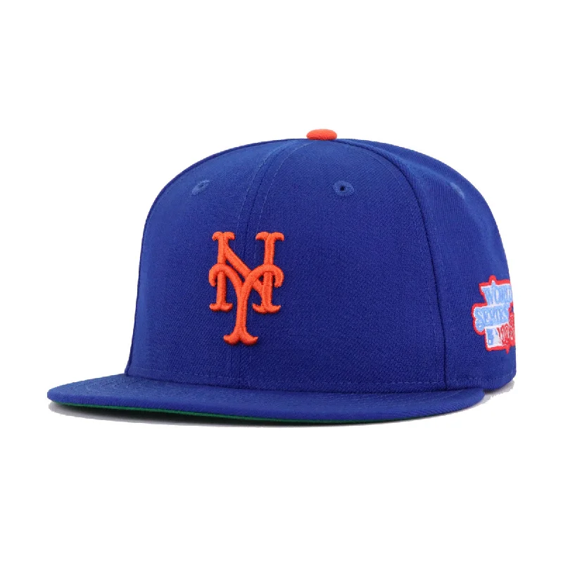 New York Mets Light Royal Blue 1986 World Series Cooperstown Green Bottom New Era 59Fifty Fitted