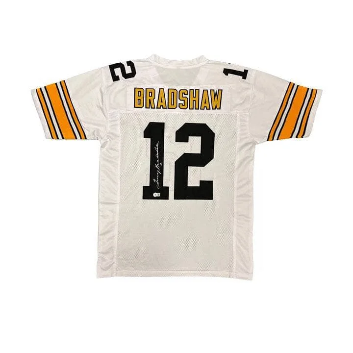 Terry Bradshaw Signed White Custom Football Jersey